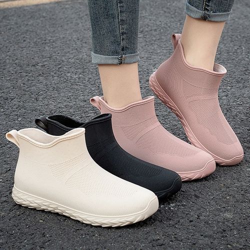 夏季时尚款防滑雨鞋防水鞋女厨师专用软底鞋雨靴厨房工作水鞋胶鞋