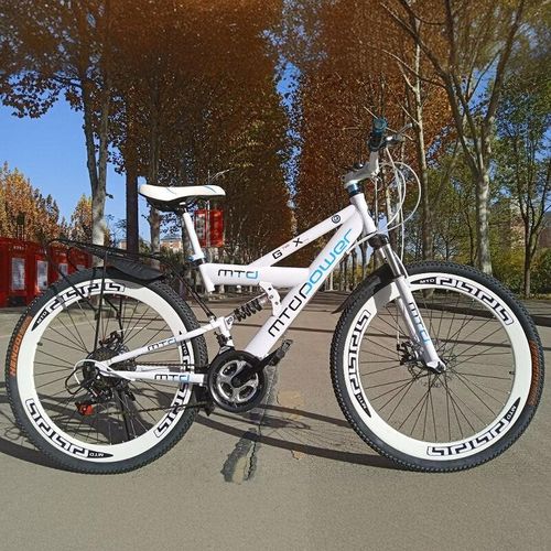 前后双减震山地自行车26寸24寸男女变速单车带后座山地车学生赛车