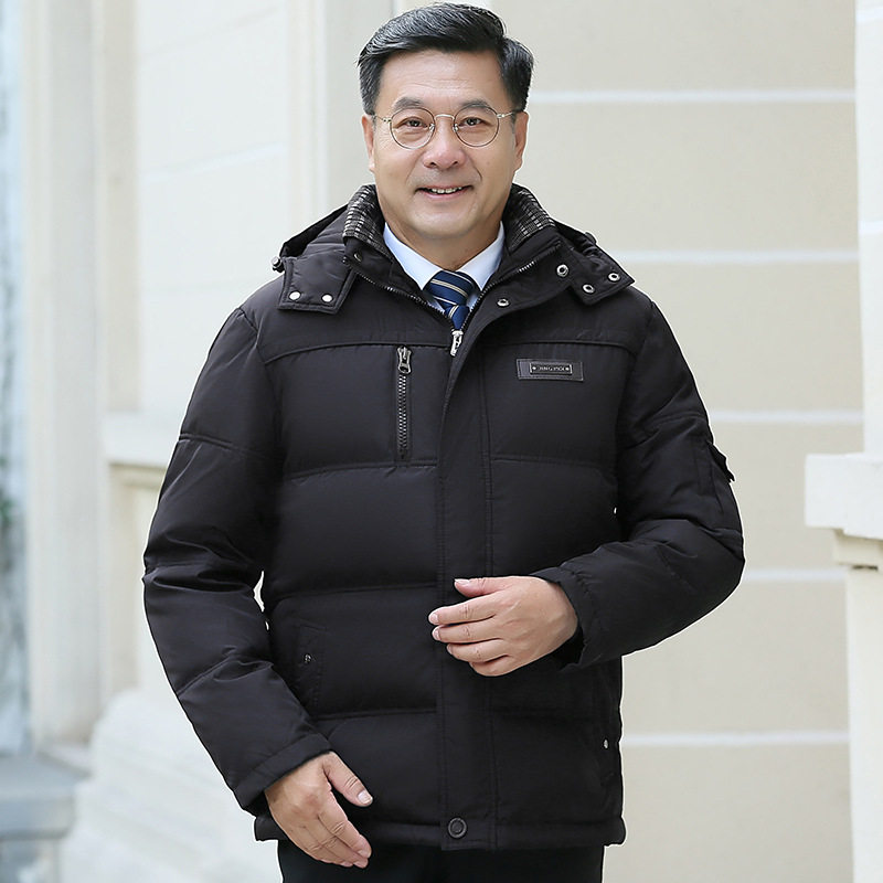 中年本命年男式红色棉衣中老年爸爸父亲棉袄爷爷酒红色棉服