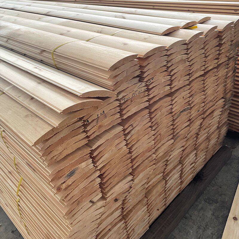 樟子松实木墙板桑拿板阳台烘干扣板户外木屋外墙板挂板露台木条板