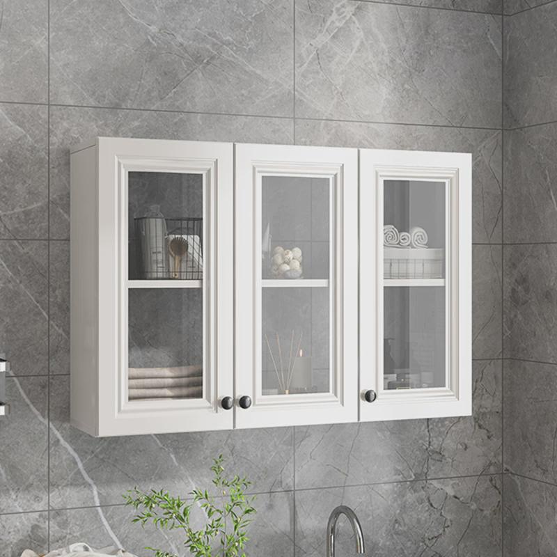 厨房吊柜墙壁柜铝合金挂墙式收纳柜卫生间储物置物架防水玻璃柜子