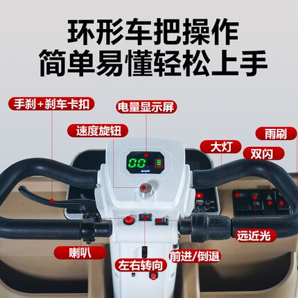 小巴士老年电动四轮车家用接送孩子小型新款老人代步车景区车女士