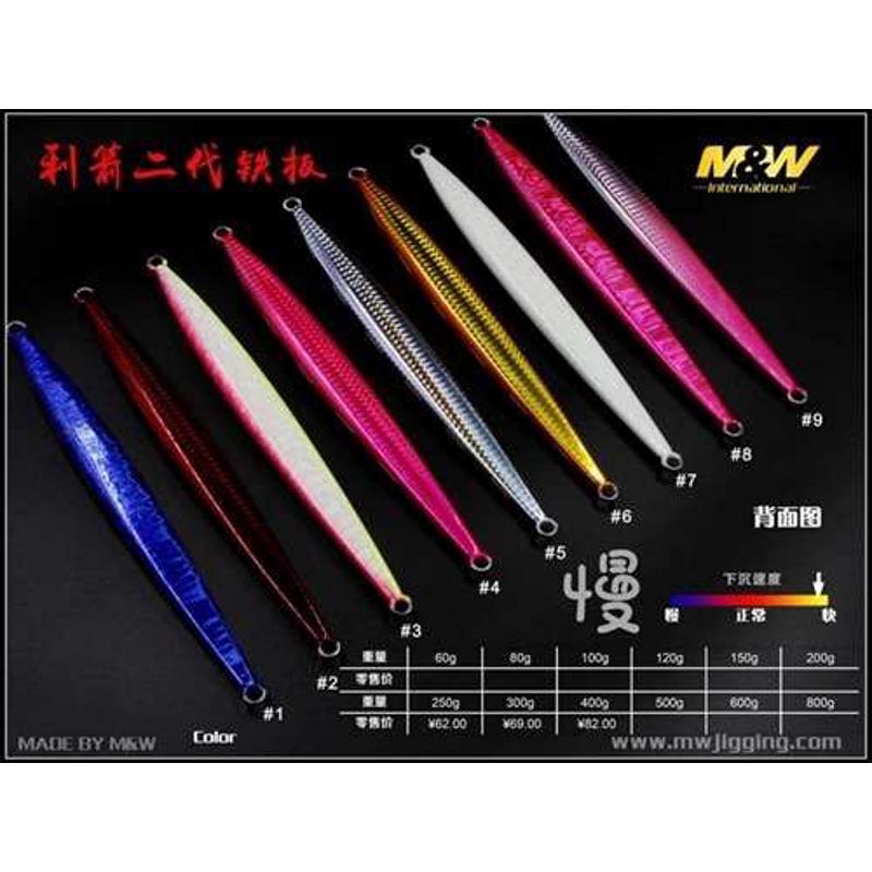 MW铁板 利箭2代 快抽铁板路亚饵 200克 300克 400克海钓夜光假饵