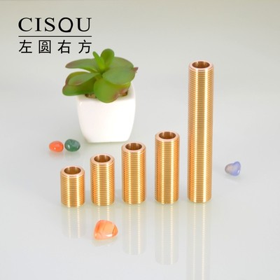 4分通丝铜接头加厚双外丝3/4/5/6/12cm1/2外丝延长管DN15加长对丝