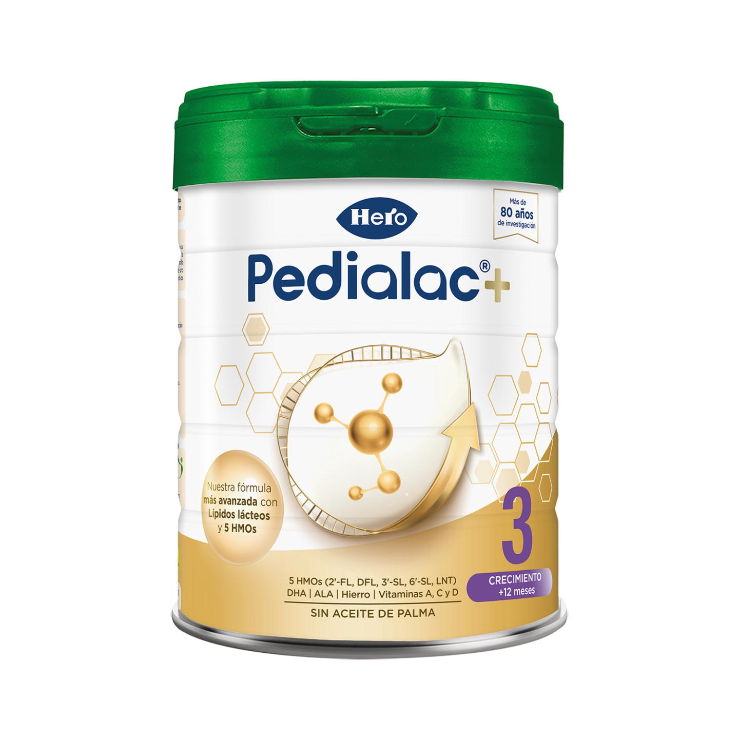 西班牙Hero pedialac+金钻奶粉5HMO 3段 12-36个月800g