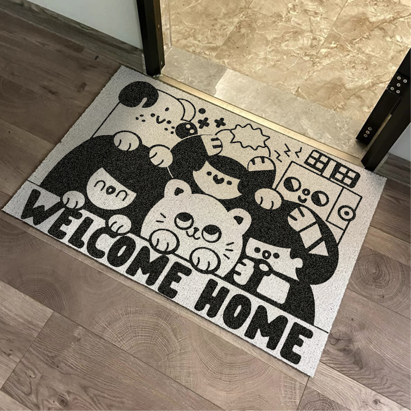 门垫门口防水丝圈地毯入户门装饰定E制进门地垫浴室防滑脚垫可裁