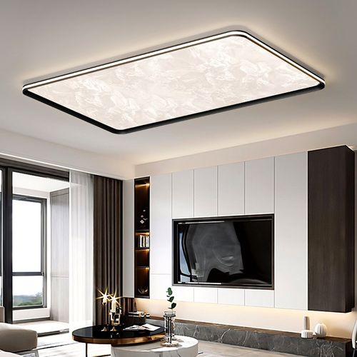 意式长方形云雾极简客厅吸顶灯新款全屋套餐组合现代简约大气灯具