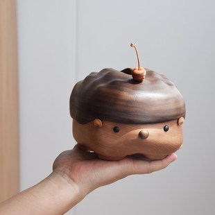 大刺猬阿兜儿【慕物】纸巾盒抽D纸盒纯实木可爱风格礼品摆件