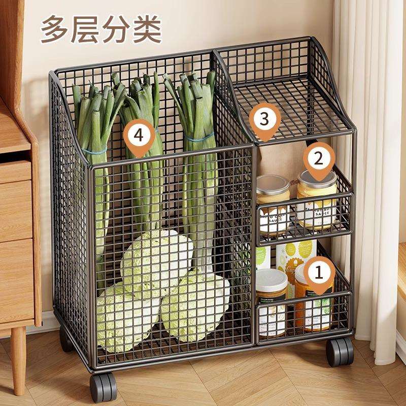 架小推车置物厨房可动层水果收纳YSJ1203架家用落多地多功能移蔬
