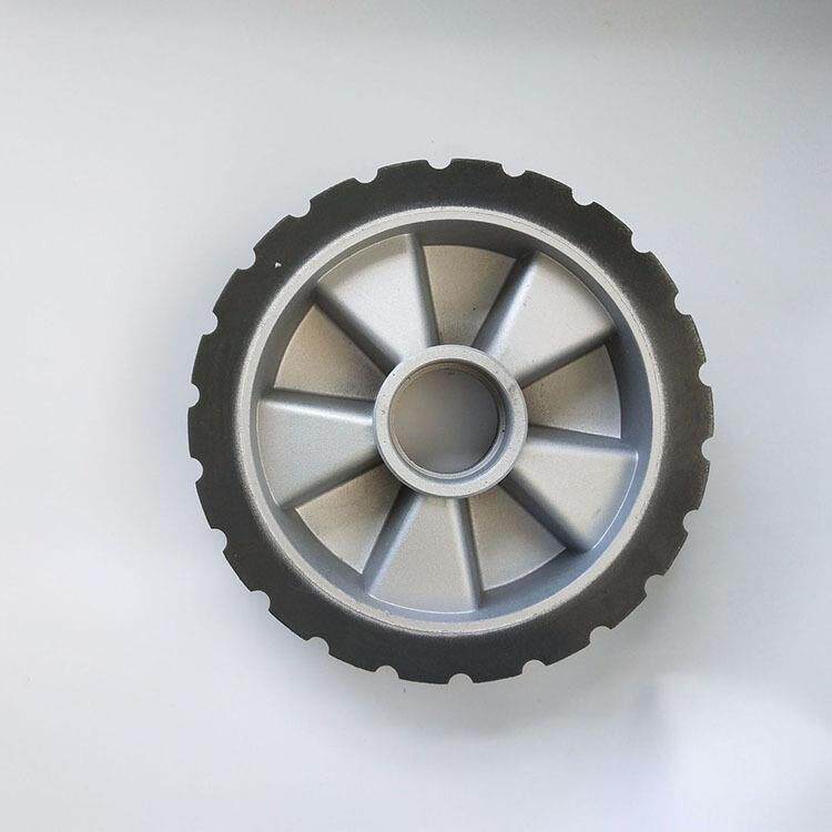 0200*50厂家洗地机聚氨酯0防滑轮0X5轮聚2氨酯防滑超耐磨推车轮