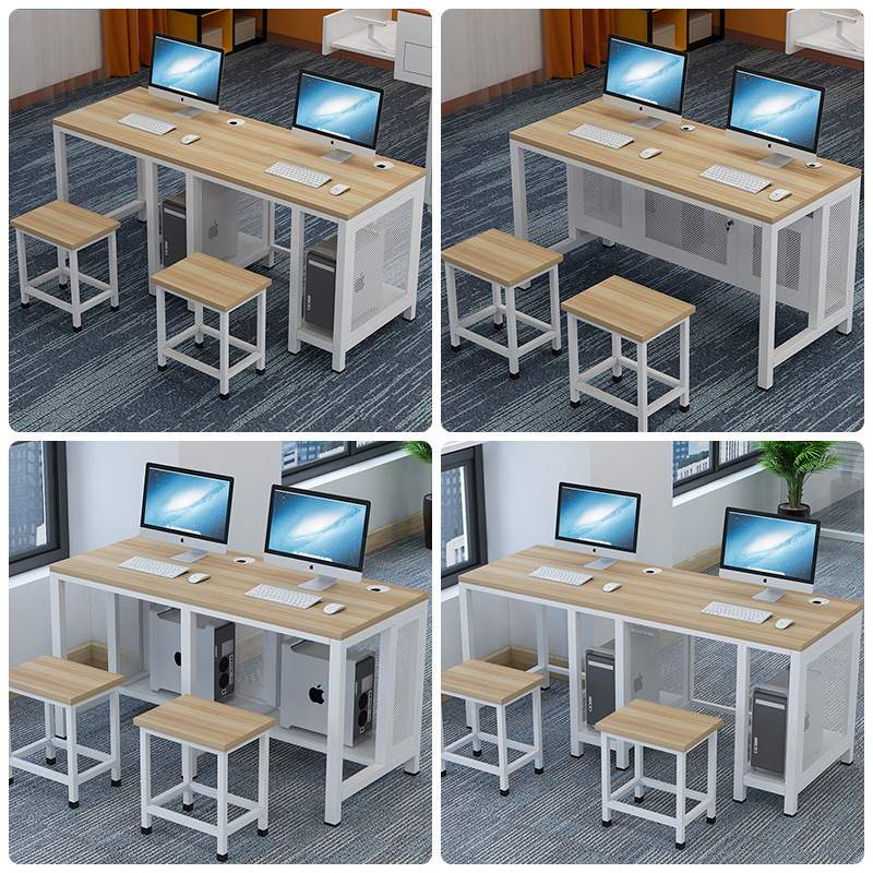 学校机房电脑桌隔板微机室双人中小学生教室微机房学生桌椅办公桌