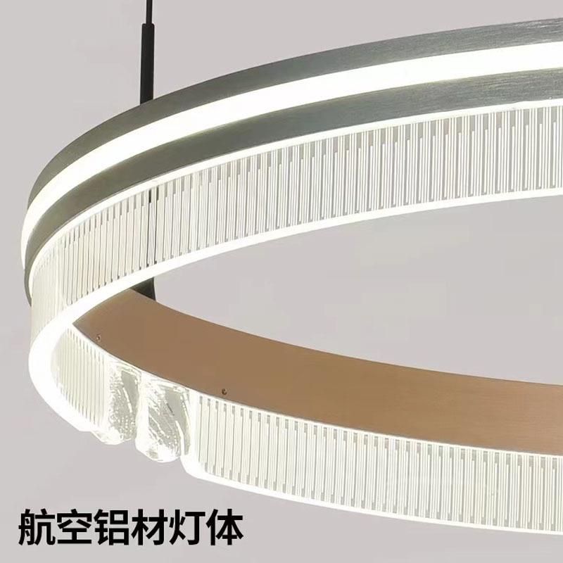 客灯灯家用959新款吊高档大设厅计师圆环现气代简约意式大厅灯led
