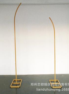 新款婚铁艺单管装圆环架拱子背景QAW饰门心庆形架子几何月牙拱门