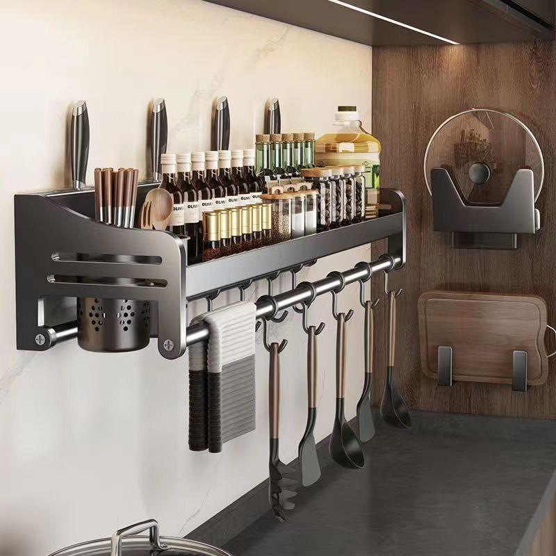 30JP-98573钢4不锈厨免孔加厚收纳置物打架用挂钩调料架厨房置物