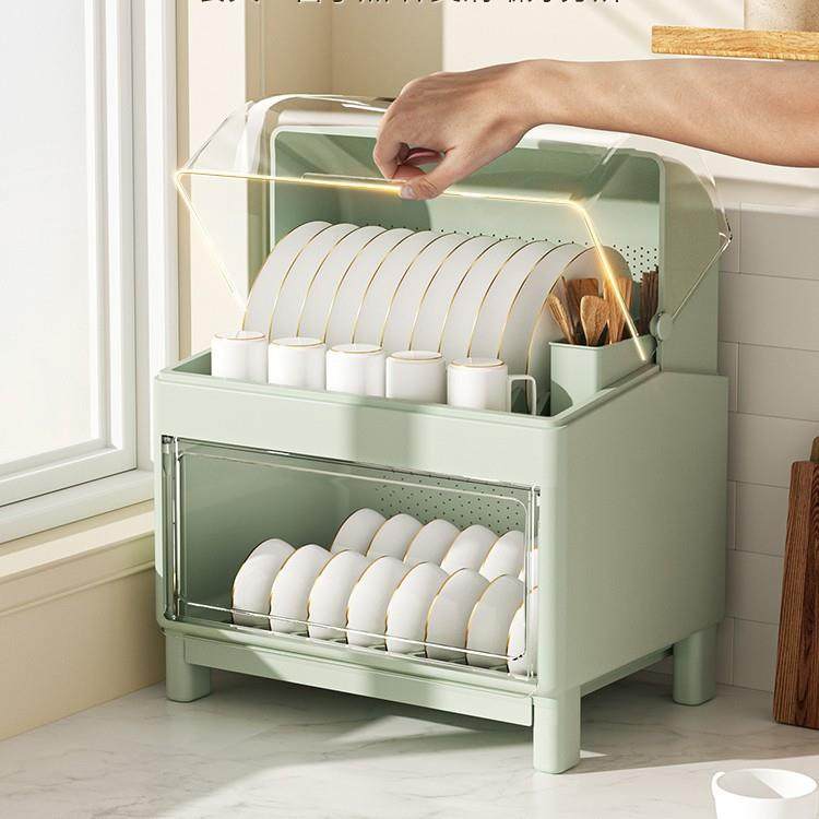 厨88100767房碗碗筷收纳放盒带盖餐具装碗箱架盘碟沥水置物架塑料