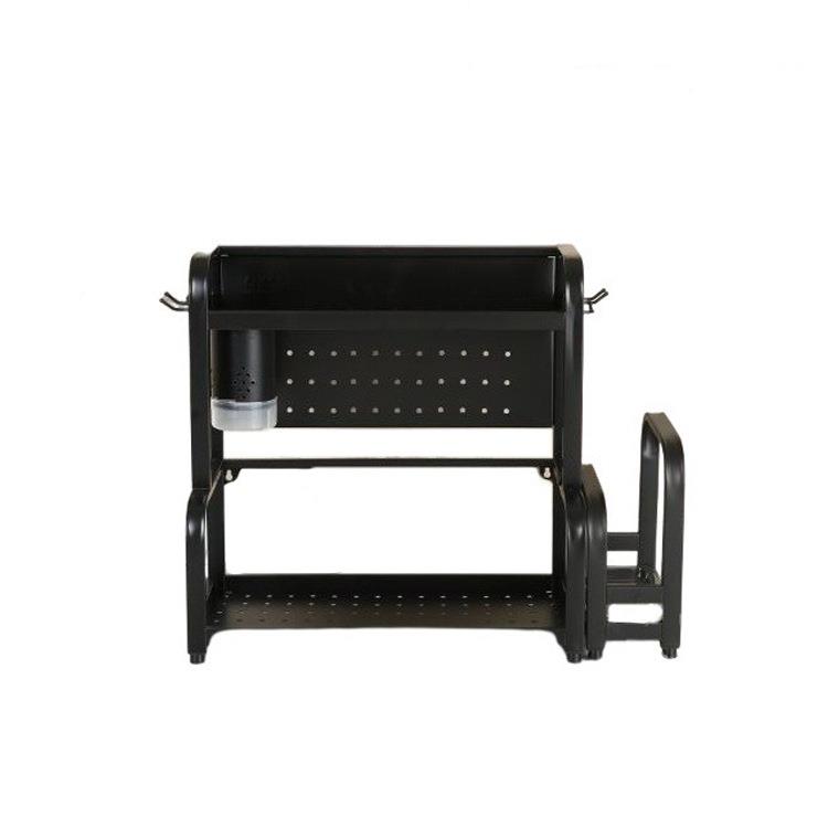 钢扁管加粗厨房置物架家用不锈304功能收子纳架厨房调味架白色砧