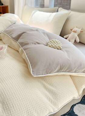 A类母婴级全棉华夫约格0床上四件学套1ht-LD2020纯棉简被套生床单