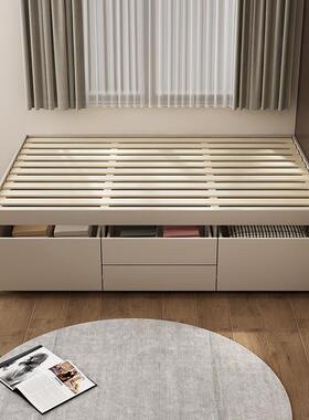 小户床型榻榻F97HMJM5米收无床头现代床简约高箱单人储物纳箱体排