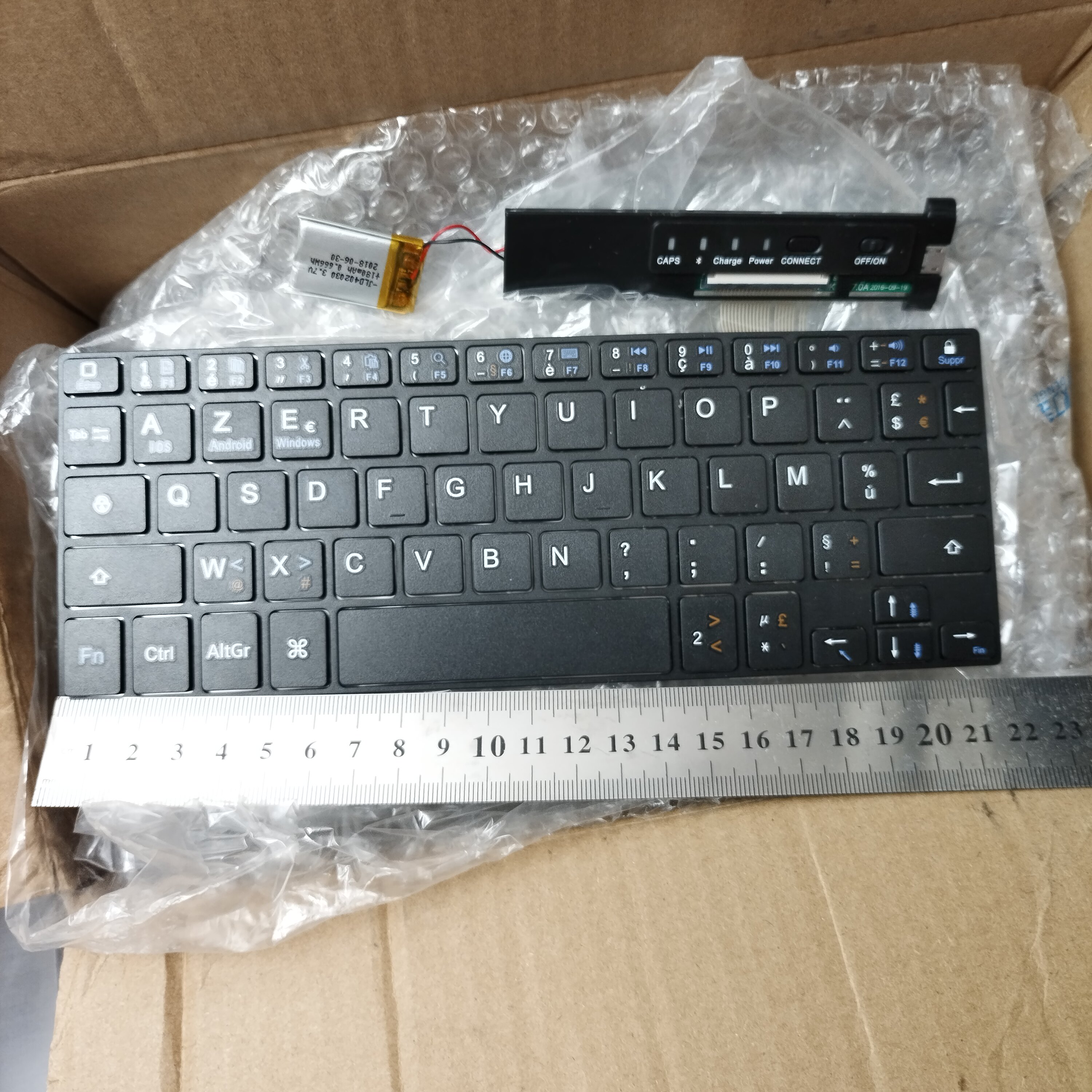 特殊布局 AZERTY 法版蓝牙键盘配件 半成品【请看描述】默认坏