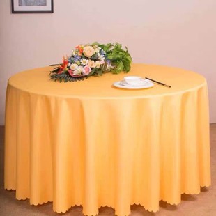 纯色酒店台布饭店餐厅圆会议婚庆宴会红色桌布布草 加厚新款