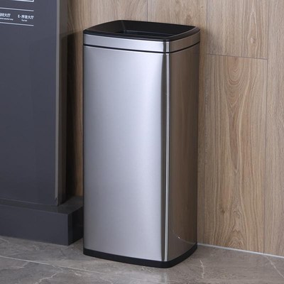 20升30升商用垃圾桶加大容量加高方形无盖直投不锈钢酒店卫生间