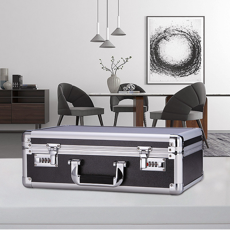 密码保险箱家用带锁收纳盒小型迷你防盗隐形微型保管保密柜子小号