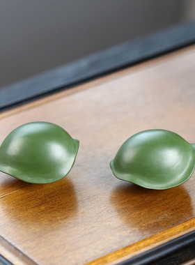 手工紫砂绿色乌龟壳创意摆件精致工艺品书房办公室玄关装饰礼品