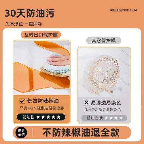 厨房台面贴膜灶台保护膜垫大理石英石家具橱柜防油贴纸耐高温专用