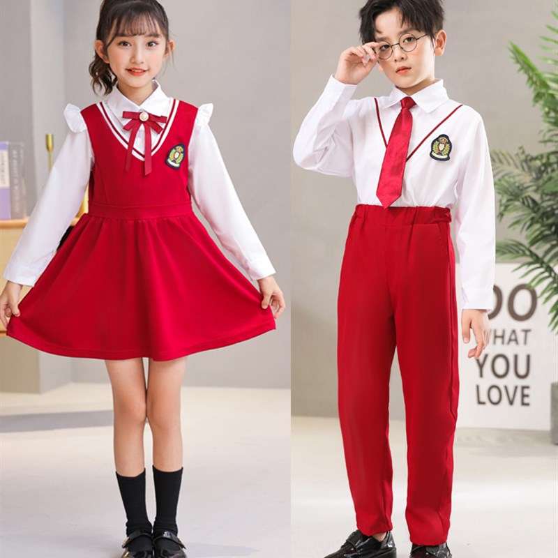 儿童演出服中小学生大合唱团男女童诗朗诵比赛毕业照班服表演服装