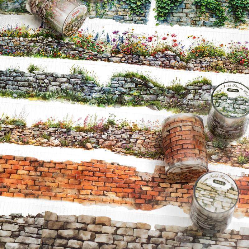 绿野花墙创意PET胶带墙体纹理素材造景打底手账diy装饰覆古贴纸卷,3C数码配件,USB多功能数码宝,淘宝优惠券,粉丝福利购,淘宝优惠卷