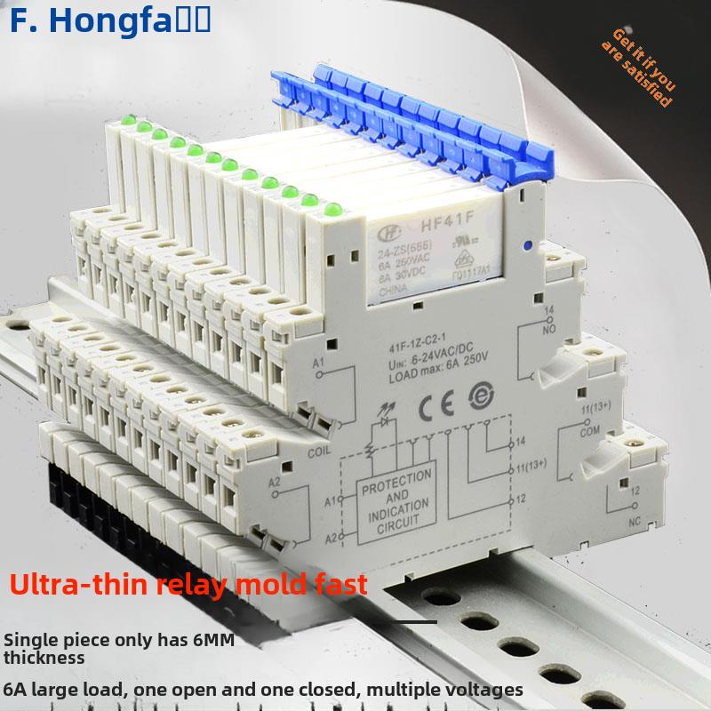 宏发继电器Hf41F-024-Zs 41F-1Z-C2-1 24Vdc超薄继电器模块模块