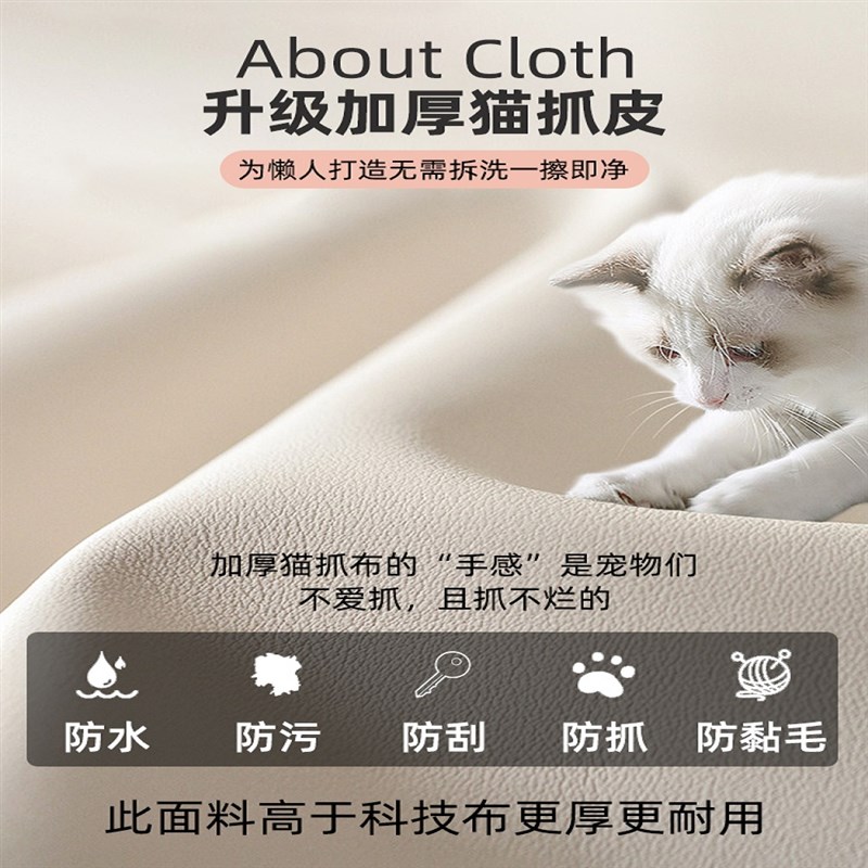折叠可伸缩小户型储物科技布双人抽拉式客厅多功能两用沙发床
