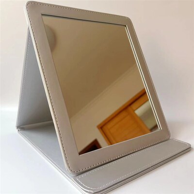 珠宝店金店镜子专用镜子折叠镜皮镜柜台专用看货镜高清手持化妆镜