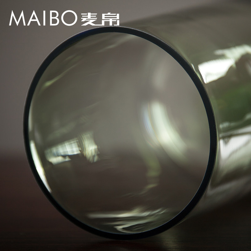 麦帛创意轻奢玻璃花瓶摆件铁艺金色支架花器客厅装饰插花水培花器