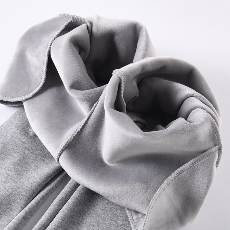 中小学冬季加绒直筒休闲裤 男女童校服裤藏青深灰浅灰色保暖校裤