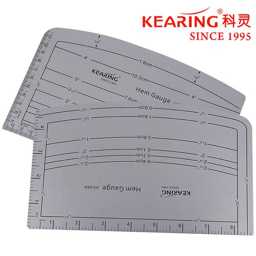 科灵 HG48A金属裁剪尺公英制测量工具 手工拼布尺 线缝规