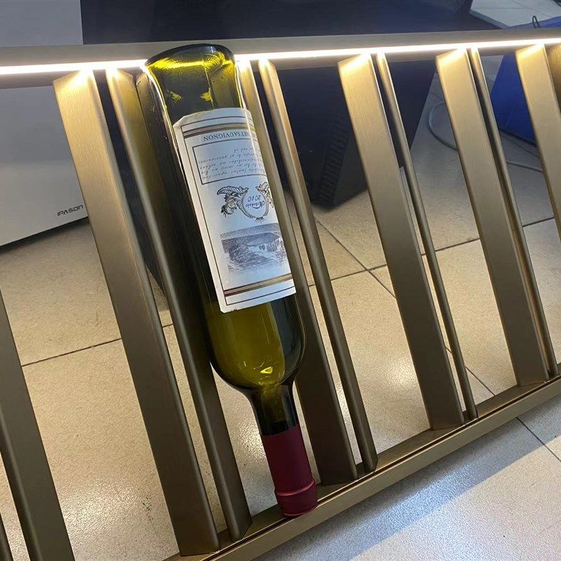 定制倒放红酒瓶层板架隔板酒柜架铝合金斜放酒架红酒瓶托储藏架
