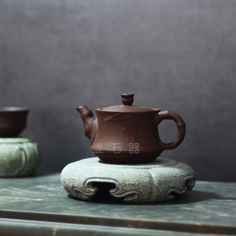 精品青石底座茶炉隔热垫手工茶托壶垫禅意茶道养壶托壶承文玩摆件