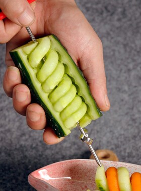 魔幻螺卷器一支装创意盘饰果蔬罗卷刀水果螺旋刀酒店厨用雕刻刀