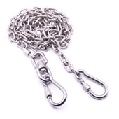 304不锈钢狗链子中型狗狗牵引绳铁链子大型犬遛拴狗绳子德牧加粗