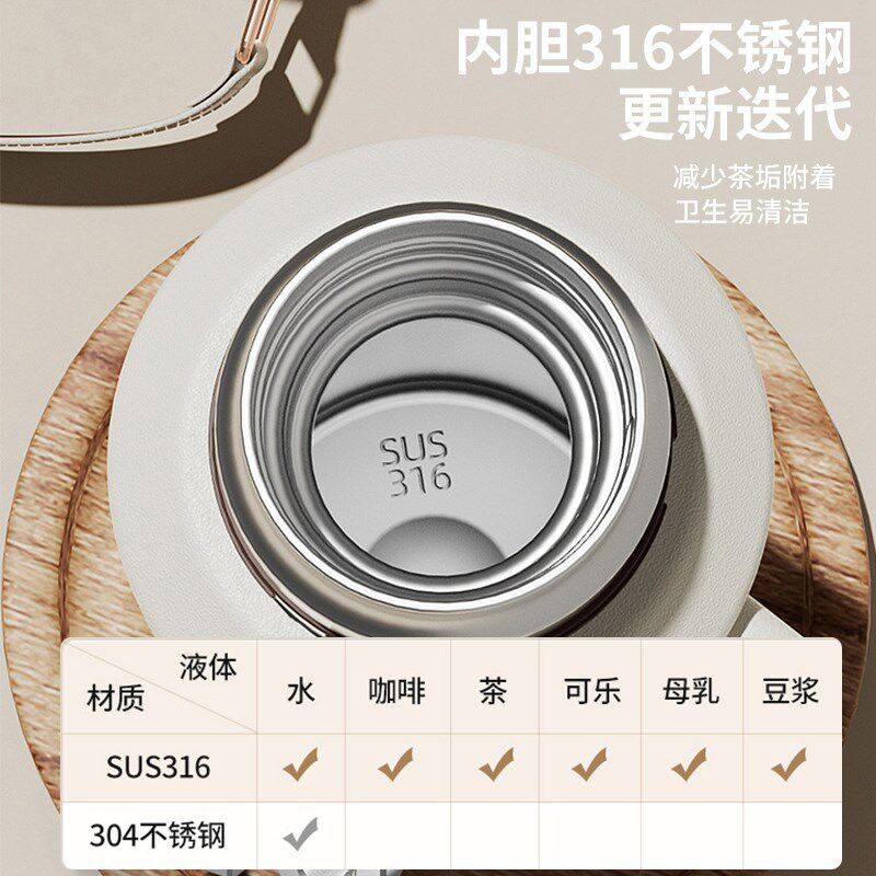 大容量保温杯男生316不锈钢户外冬季焖泡茶杯子水杯壶女2024新款
