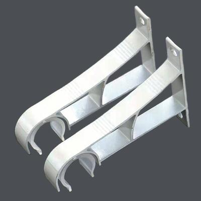 窗帘杆铝合金单支架罗马