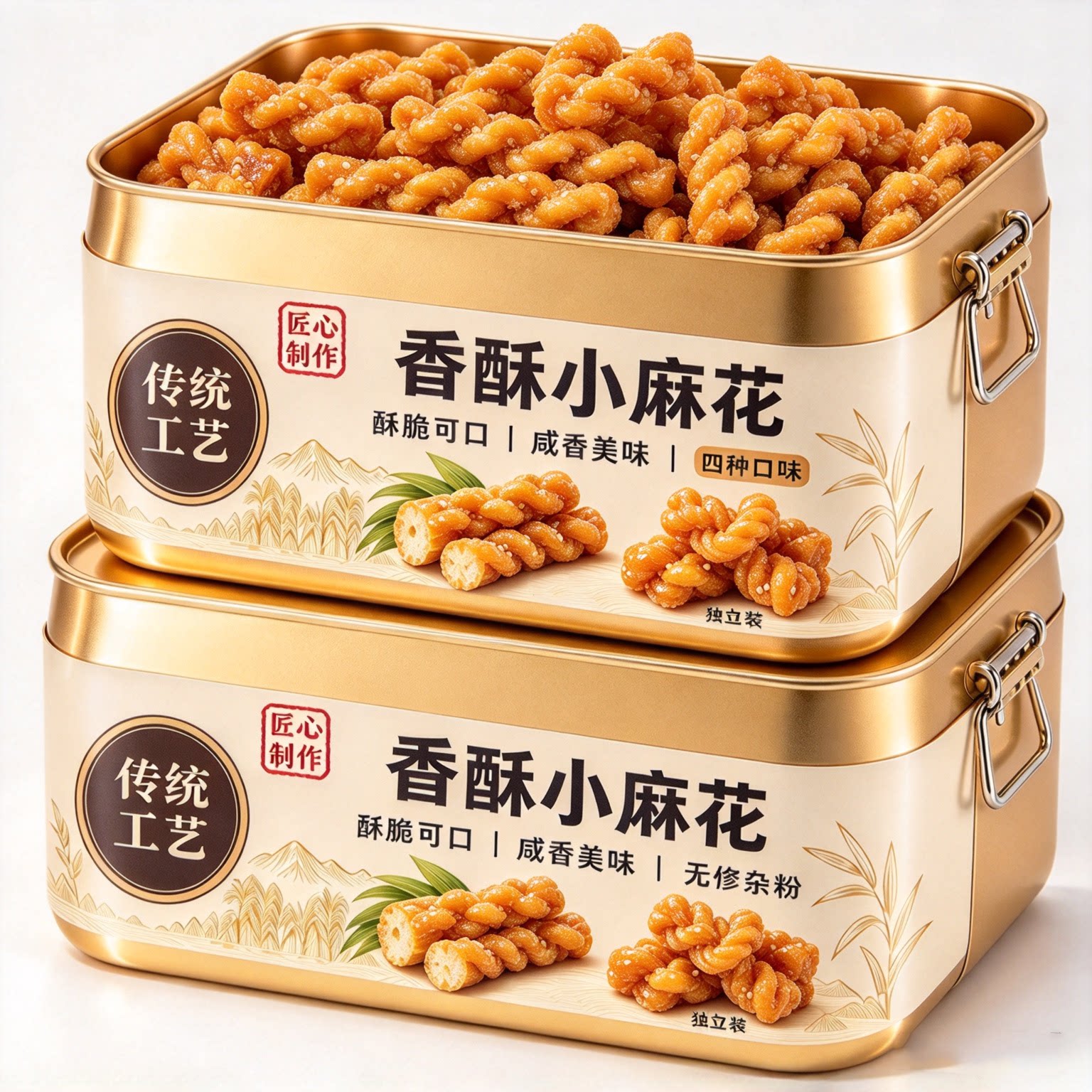 香酥小麻花零食独立小包装手工糕点心饼干小吃休闲食品解馋小零食
