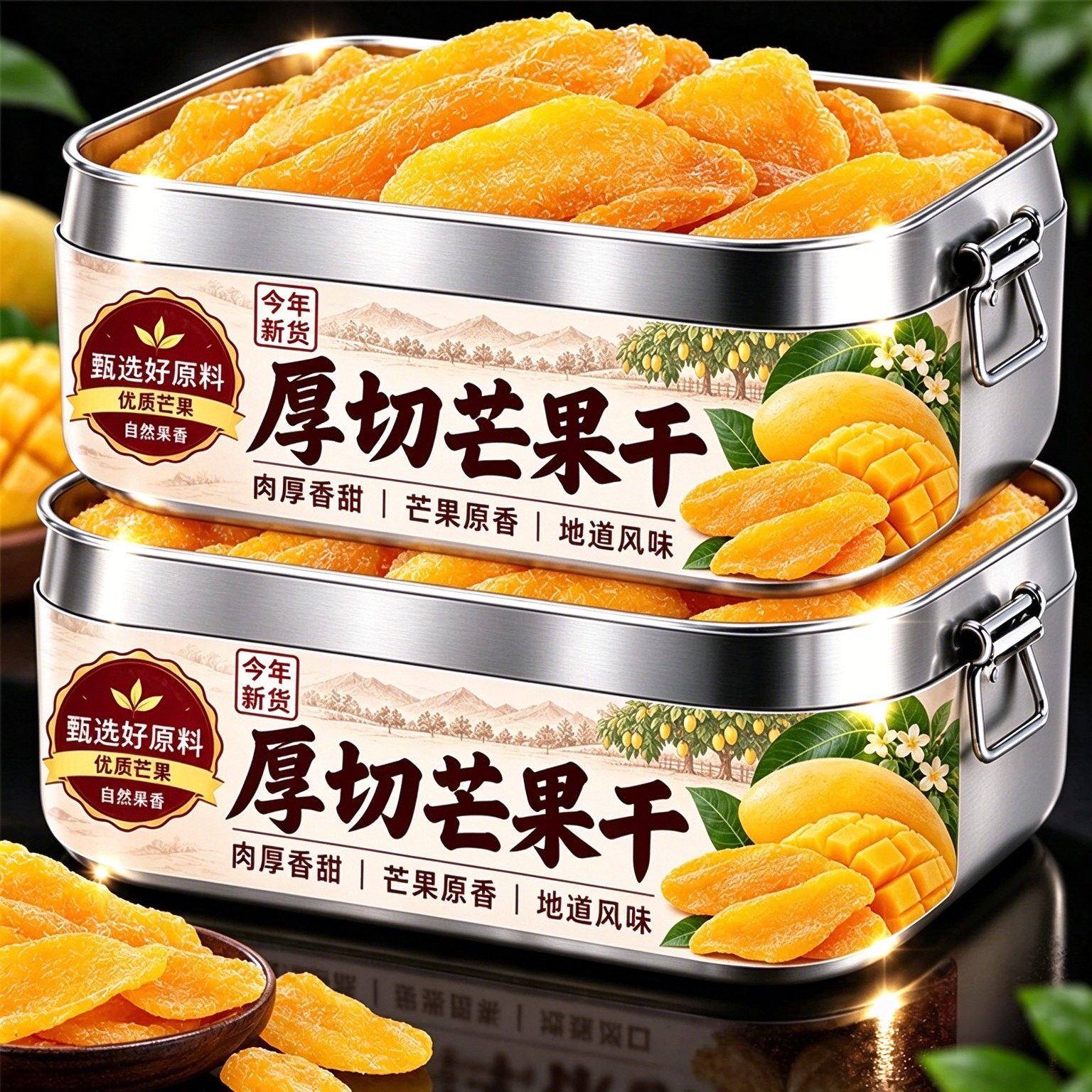 芒果干厚切精选大片鲜芒26新货香甜软糯网红同款解馋零食蜜饯果干