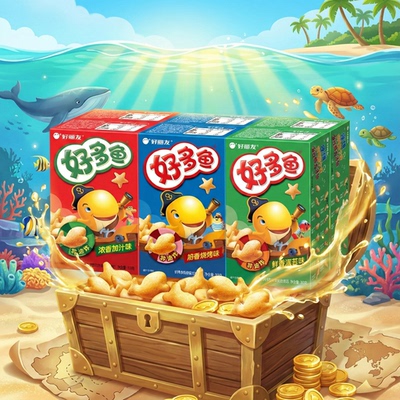 好丽友好多鱼多口味盒装膨化食品
