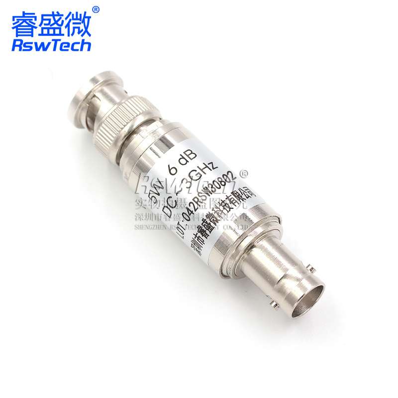 BNC-JK 5W固定衰减器 Q9同轴DC-3GHz接头 6DB 50欧姆公转母衰减器