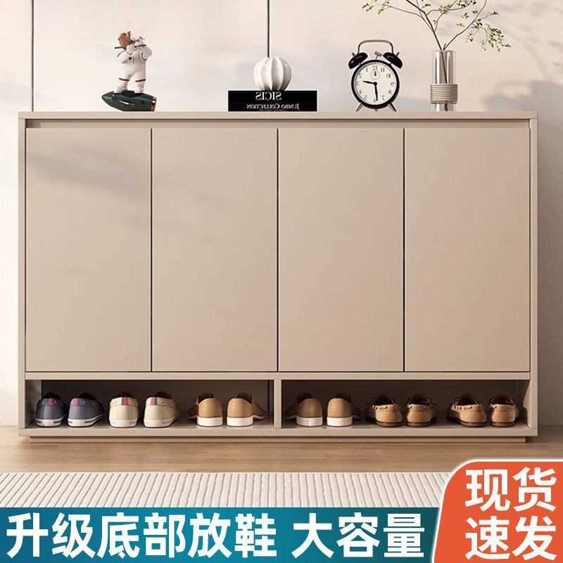 实木阳台鞋柜2024新款大容量储物柜走廊外楼道简约门口多层鞋柜子