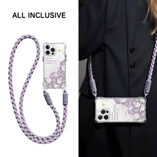 油画花朵手机壳适用小米17promax四角带孔防摔挂绳15ultra红米note15Pro新款 K90promax高级感13Pro超薄80夏季