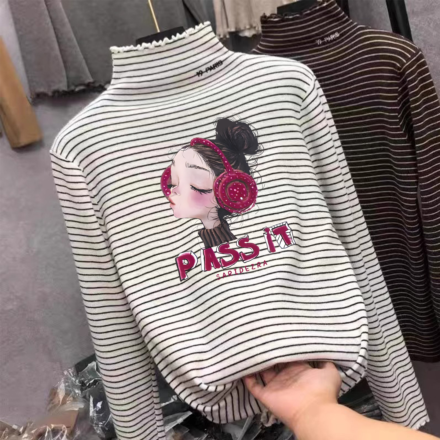 【天猫甄选】女大童加绒打底衫