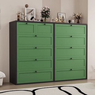 钢制五斗柜家用客厅靠墙铁艺收纳柜卧室床头抽屉收纳盒柜床尾置物